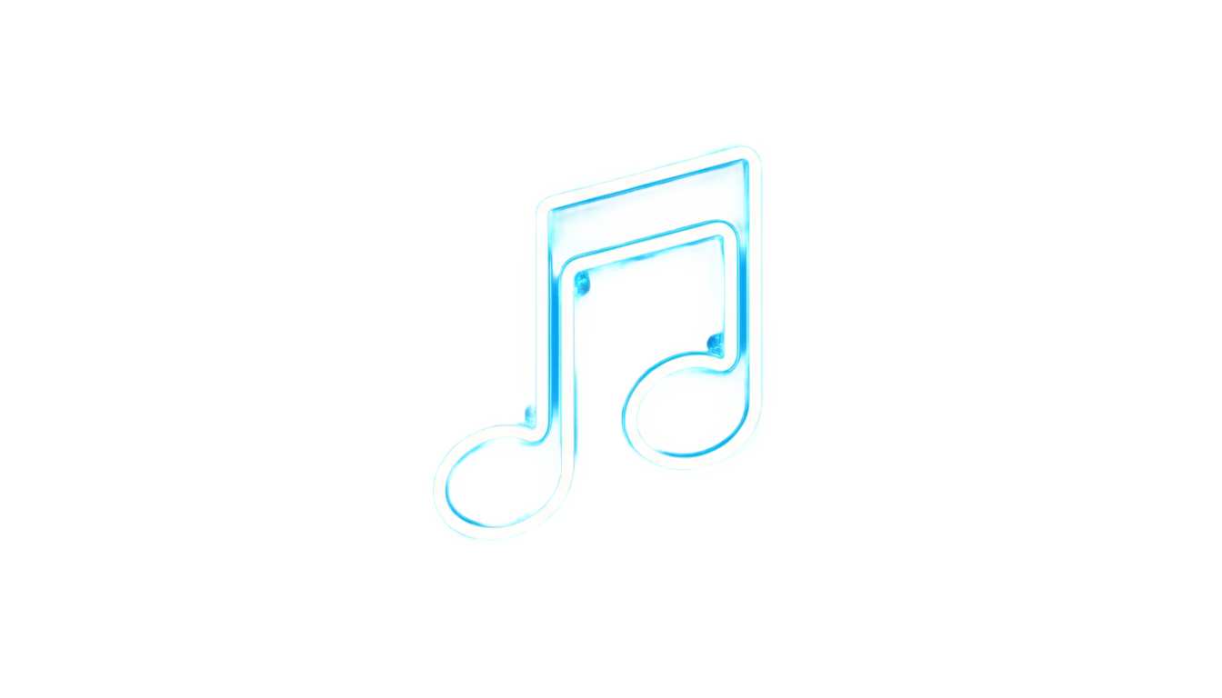 neon music note png PNG transparent background