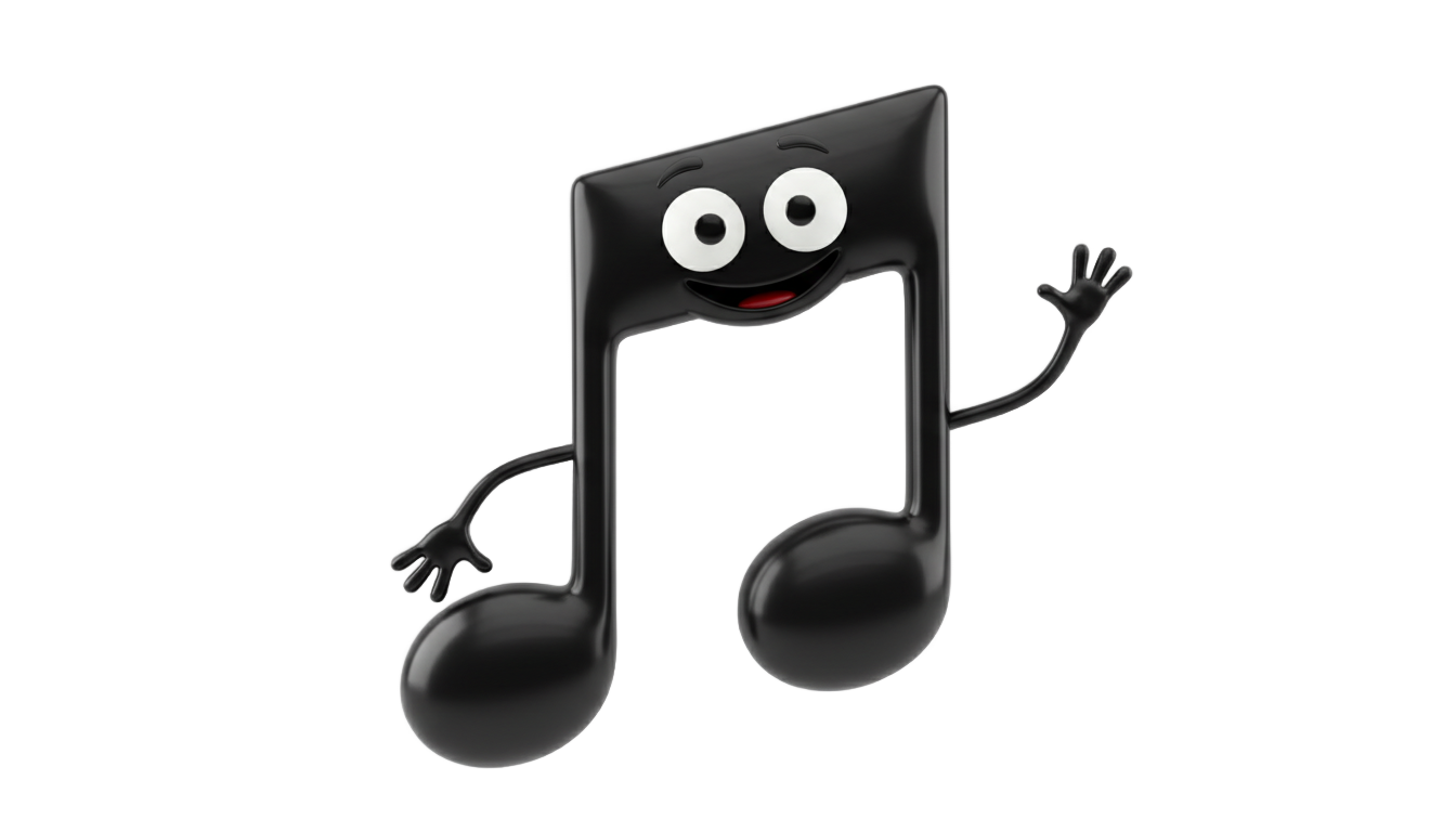 cartoon music note png PNG transparent background