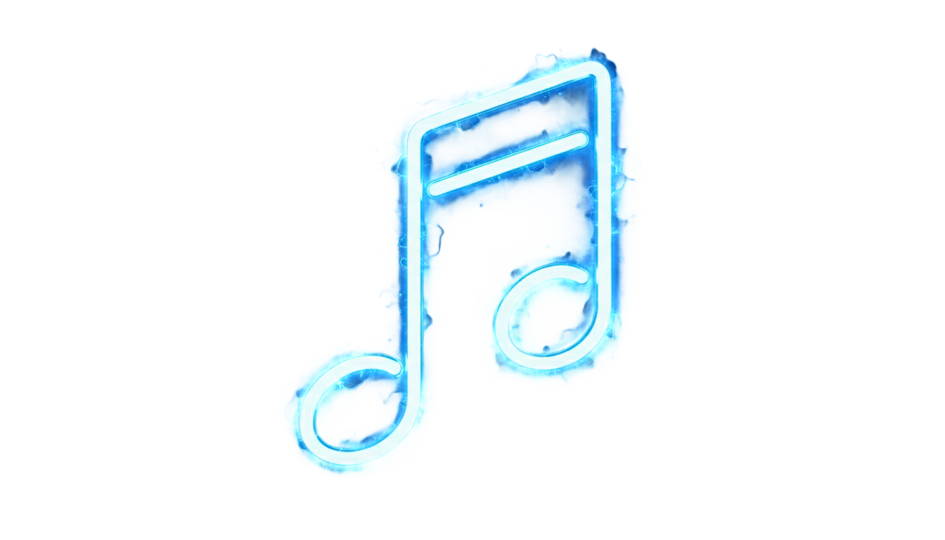neon music note png PNG transparent background