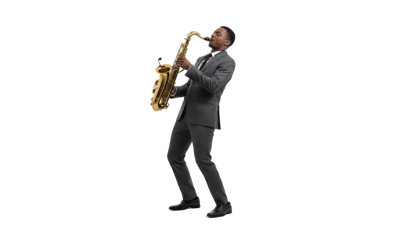 saxophone player png PNG transparent background