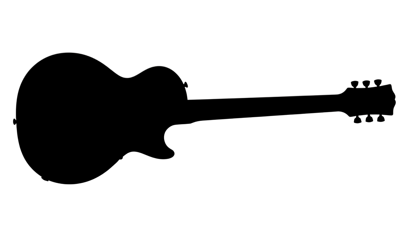 electric guitar silhouette png PNG transparent background
