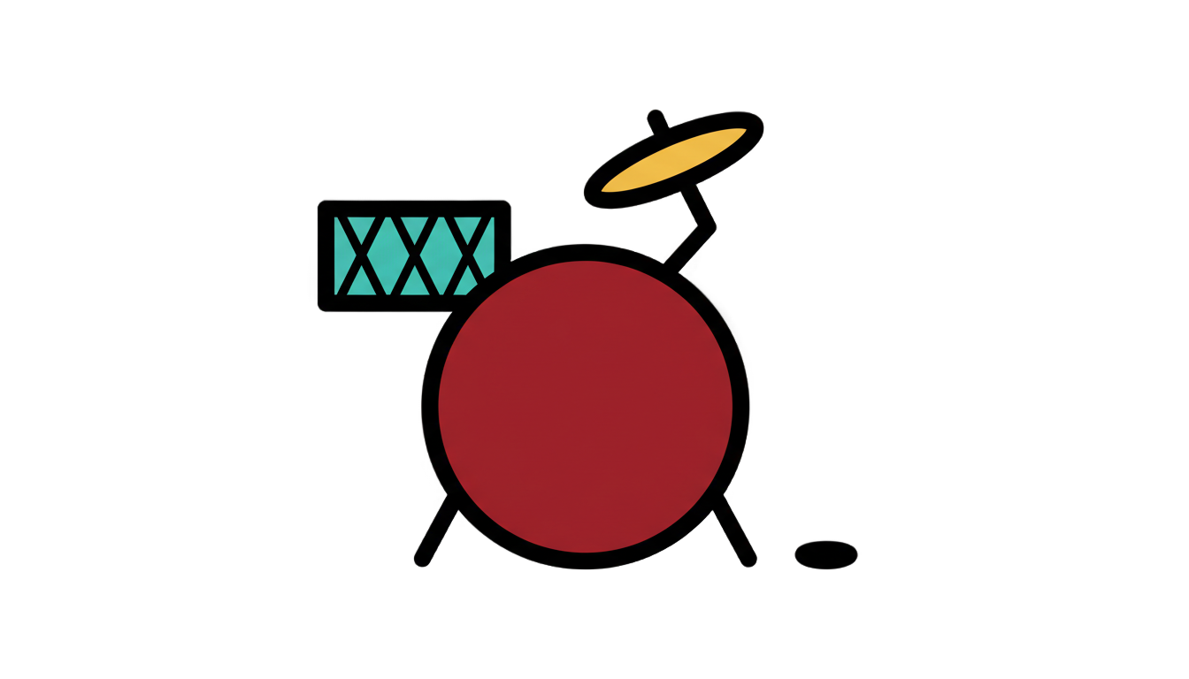 drum kit icon png PNG transparent background