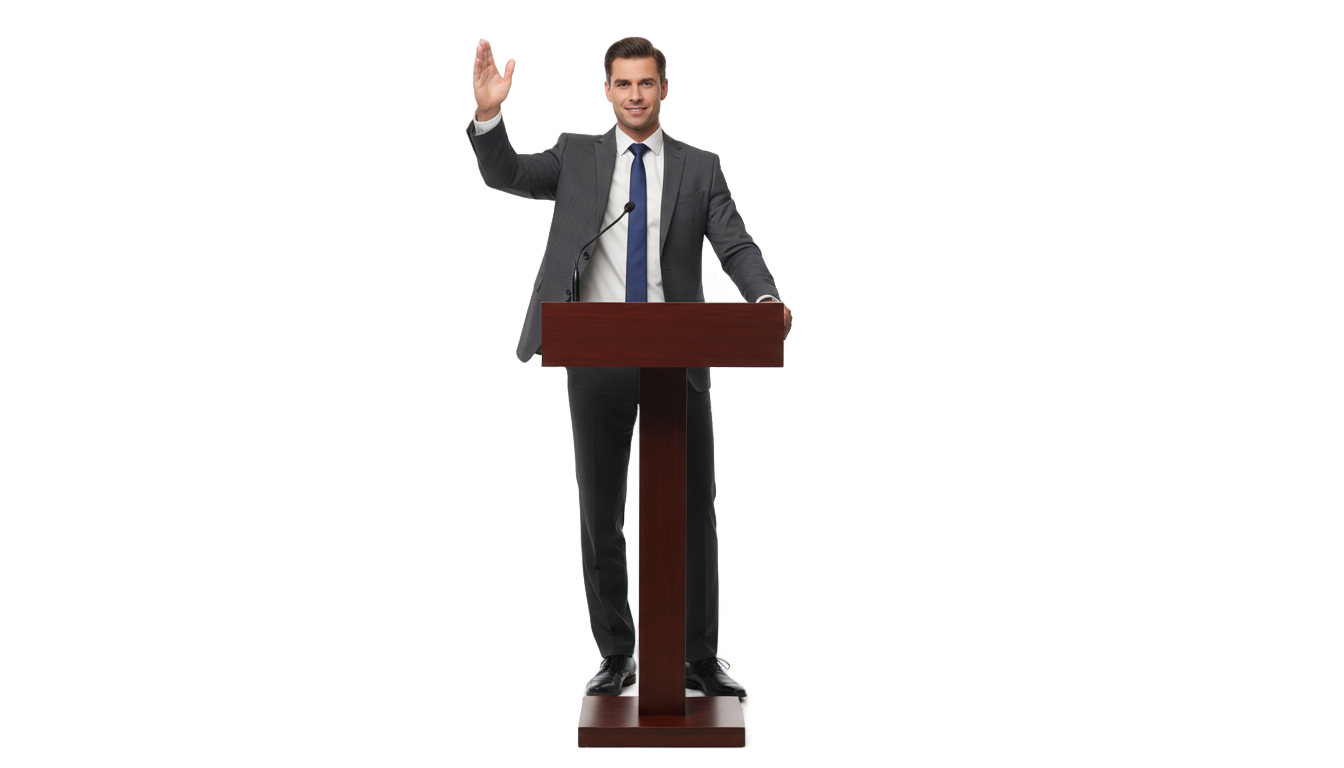 public speaker png PNG transparent background