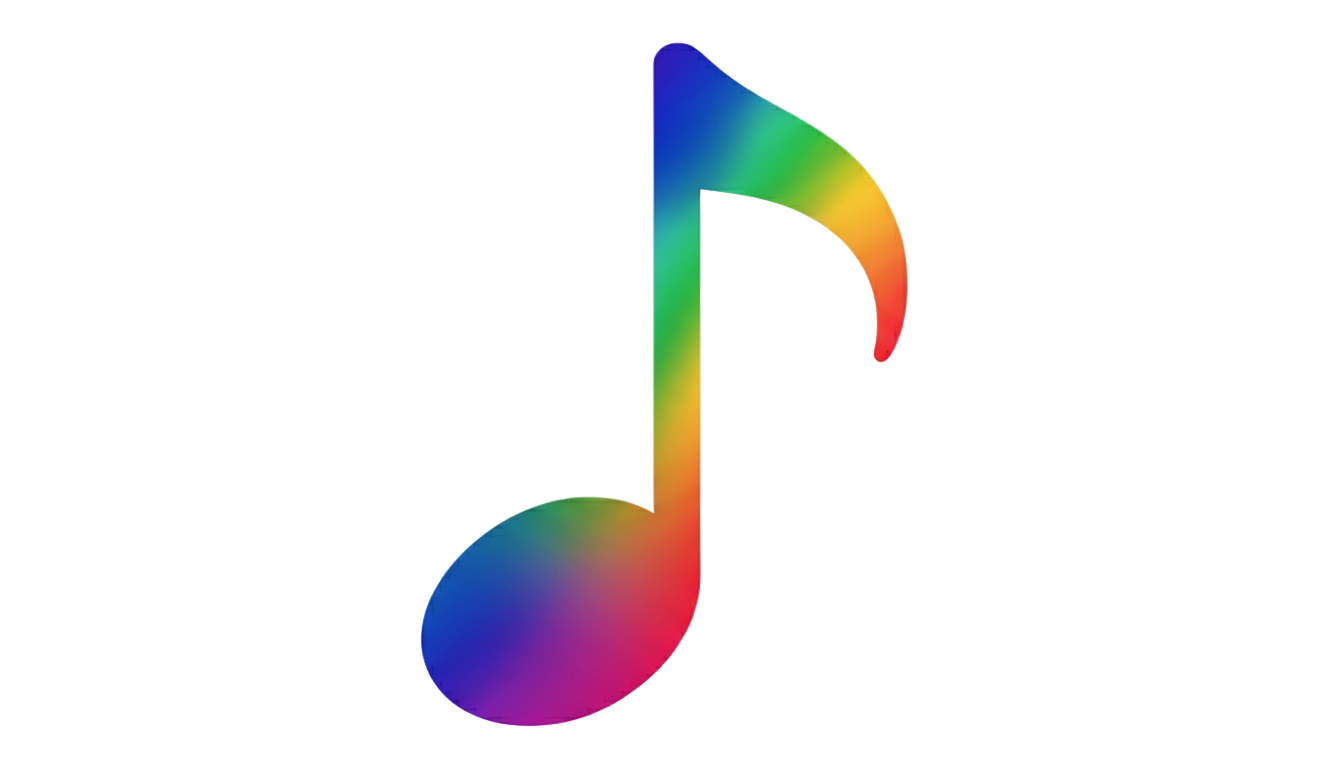 colorful music note png PNG transparent background