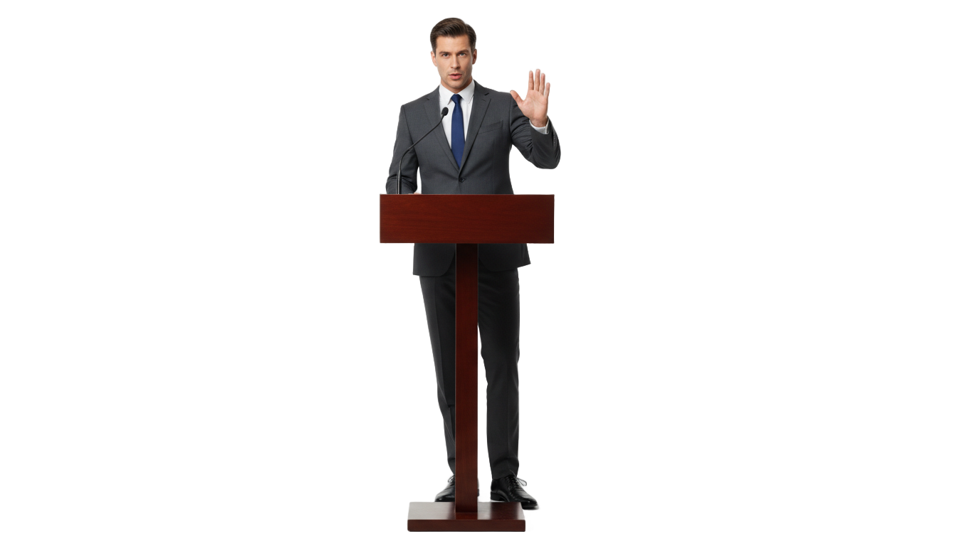 public speaker png PNG transparent background