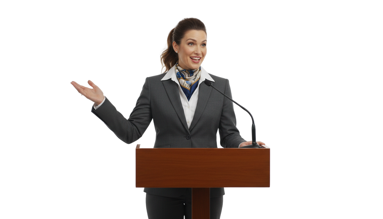 speaker woman png PNG transparent background