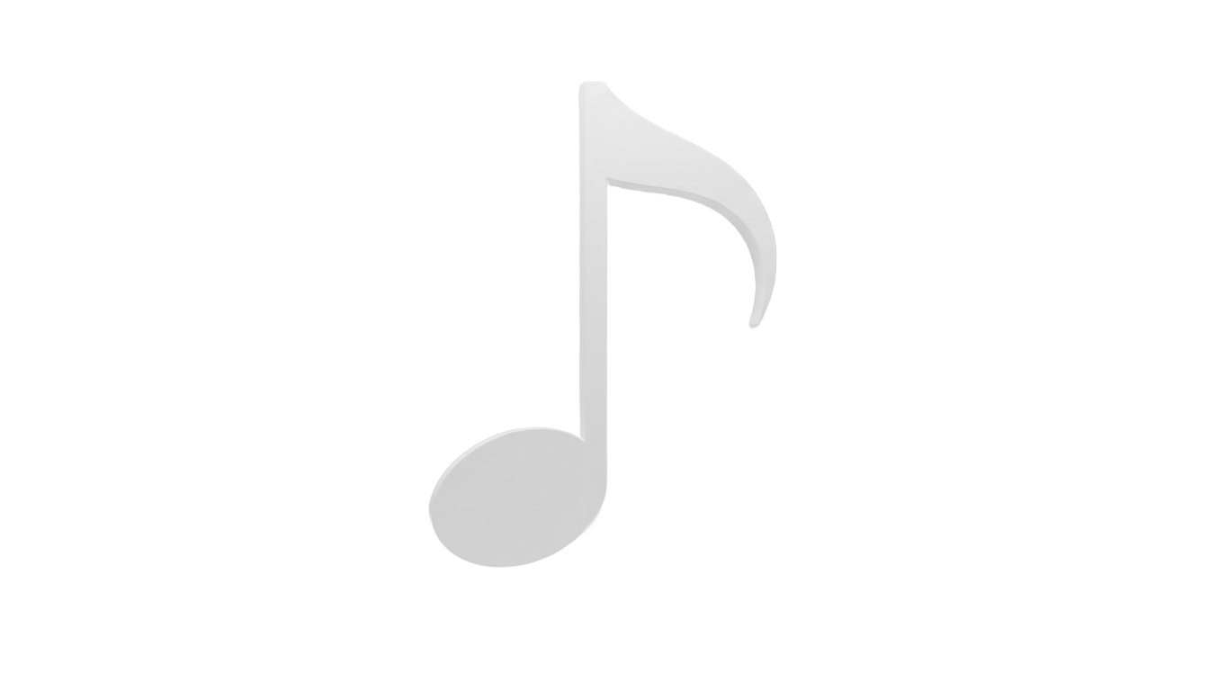 white music note png PNG transparent background