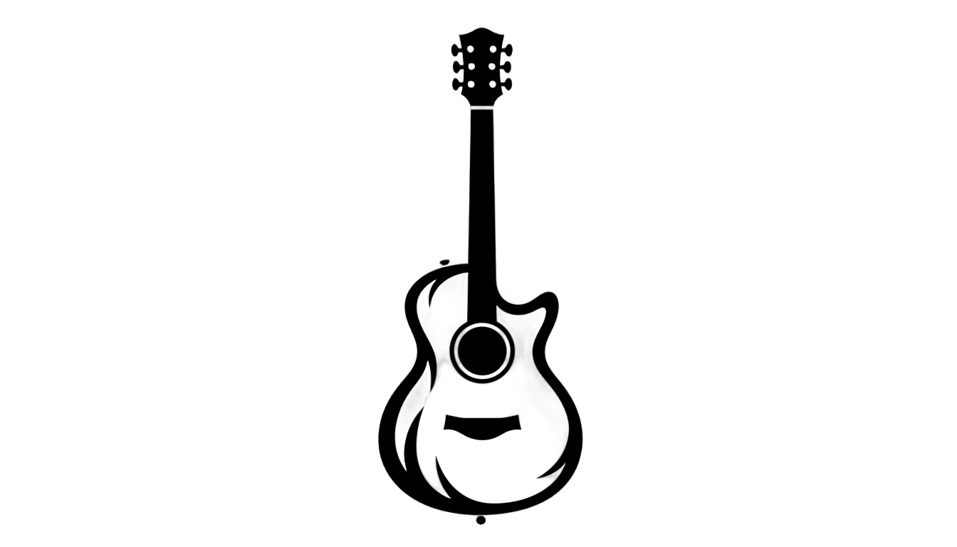 acoustic guitar logo png PNG transparent background