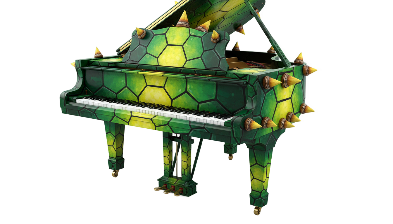 bowser piano png PNG transparent background