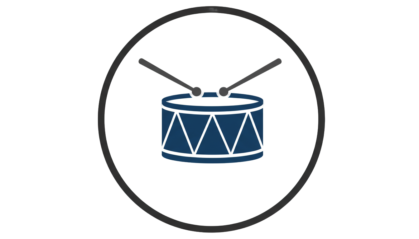 the drum logo png PNG transparent background