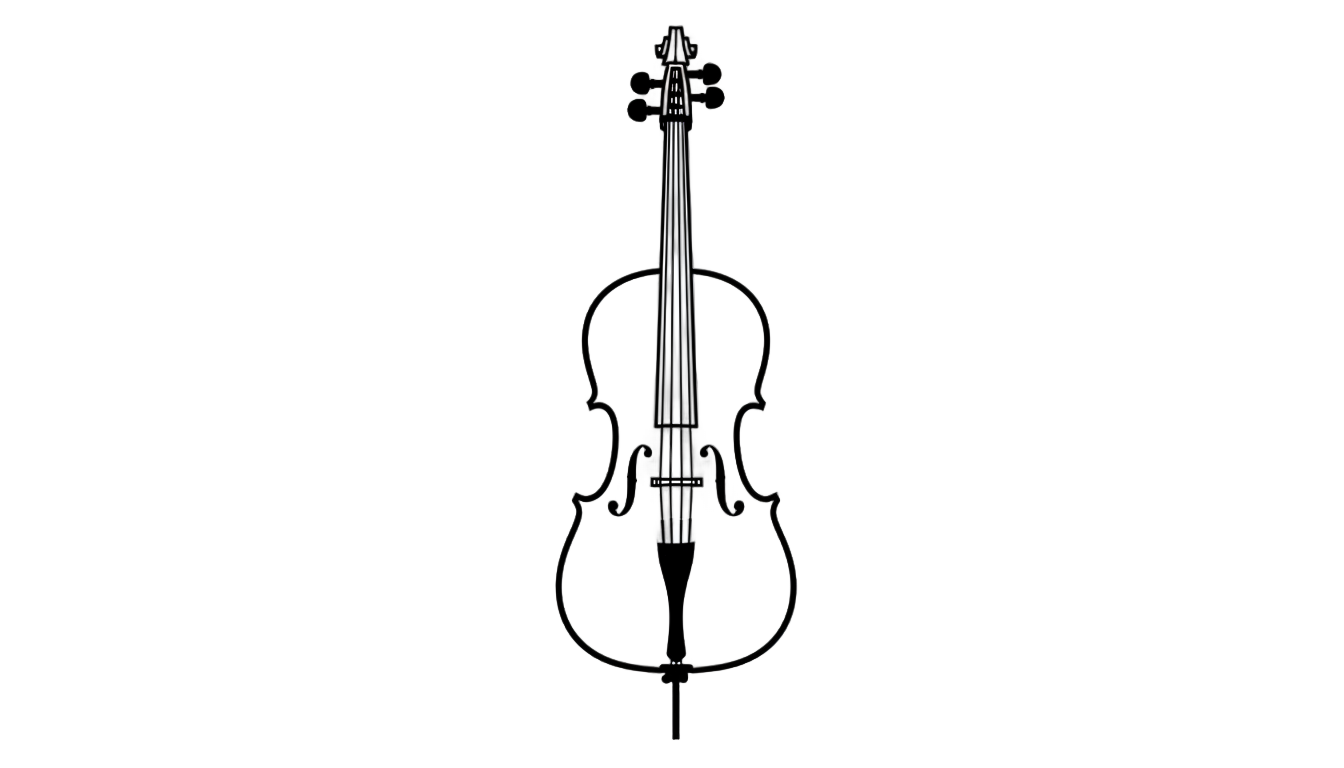 cello silhouette png PNG transparent background