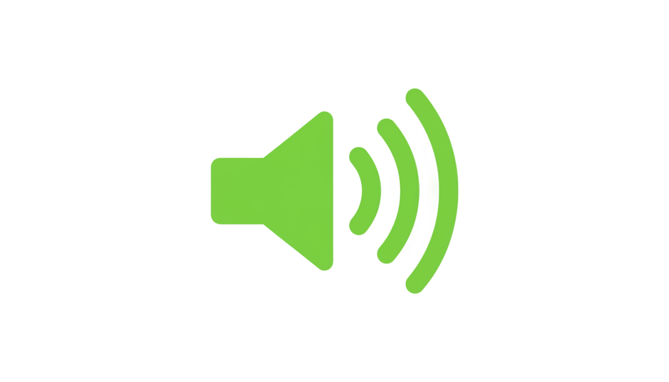 green speaker icon png PNG transparent background