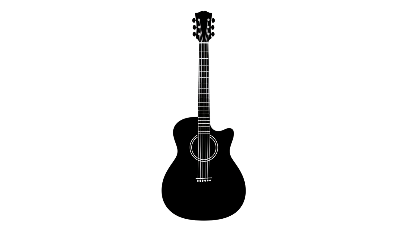 guitar silhouette png PNG transparent background