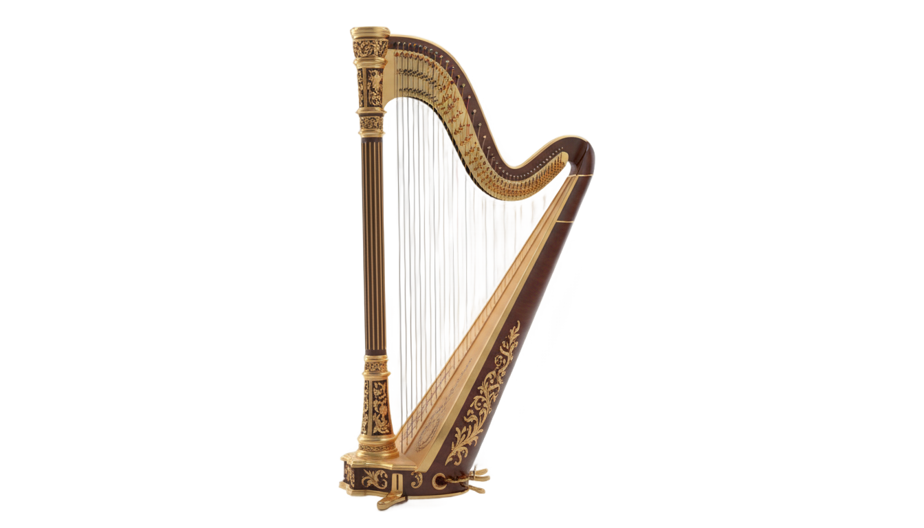 golden harp png PNG transparent background