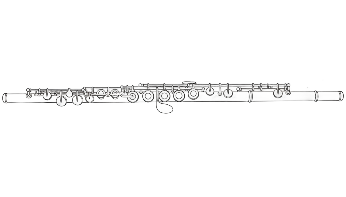 flute outline png PNG transparent background