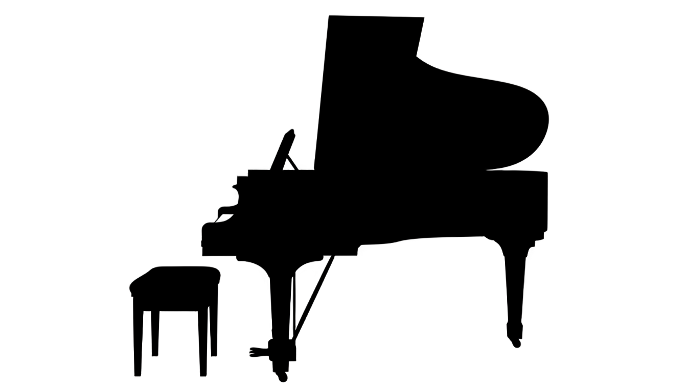 piano silhouette png PNG transparent background
