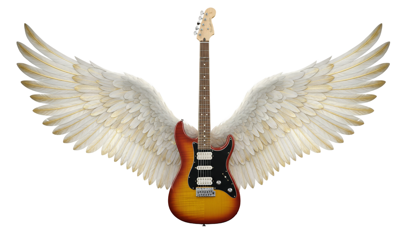 guitar with wings png PNG transparent background