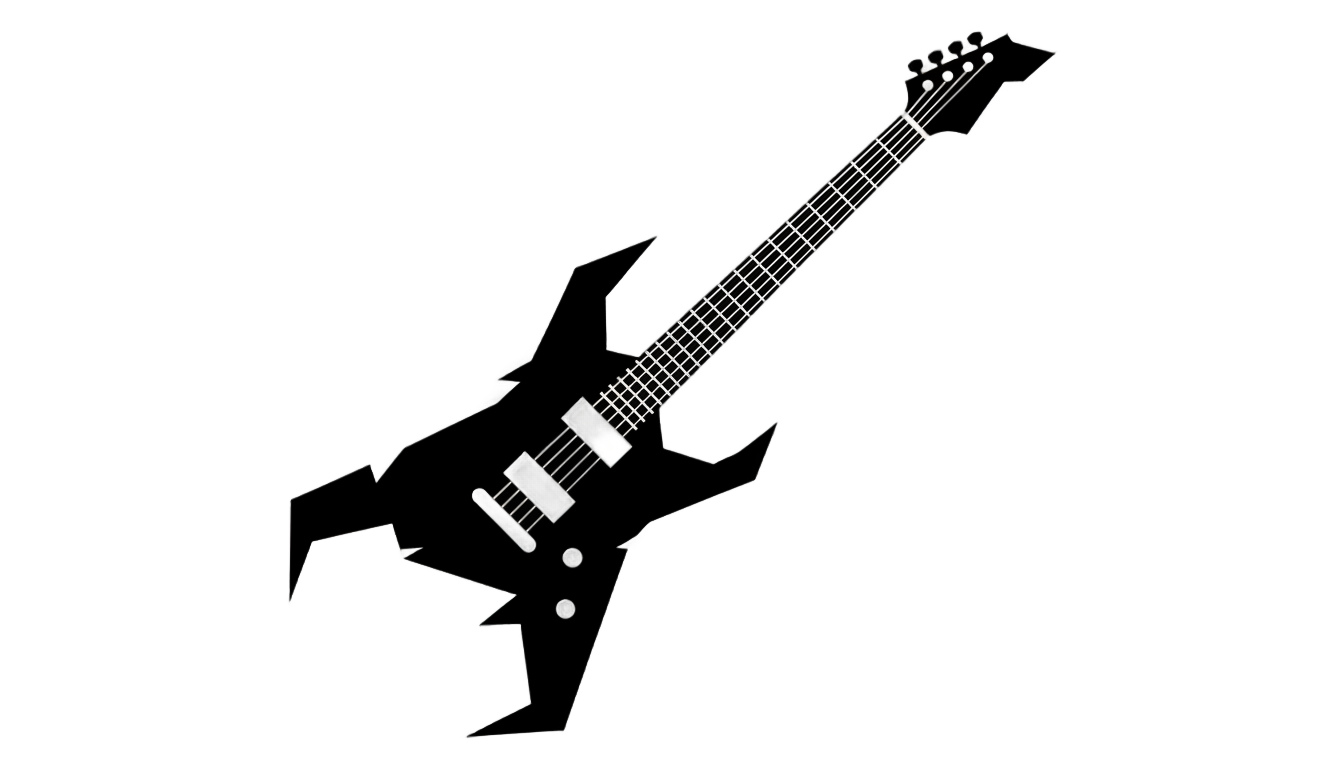 electric guitar logo png PNG transparent background