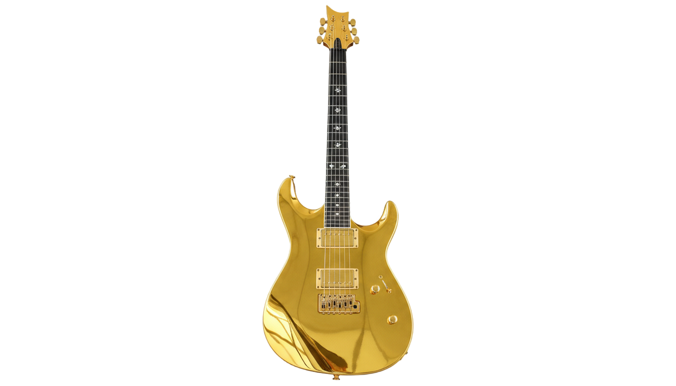 golden guitar png PNG transparent background