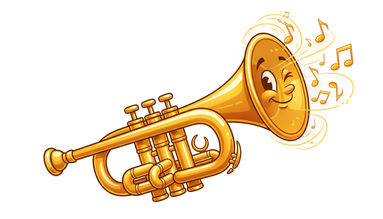 trumpet cartoon png PNG transparent background