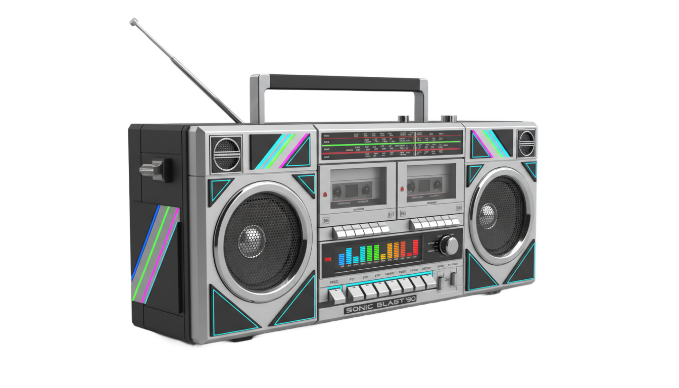 80s boombox png PNG transparent background
