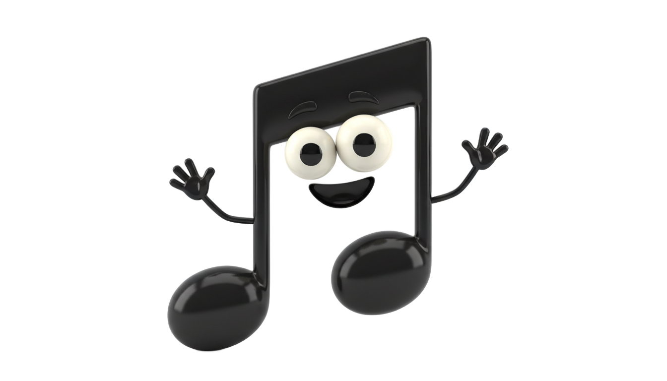 cartoon music note png PNG transparent background