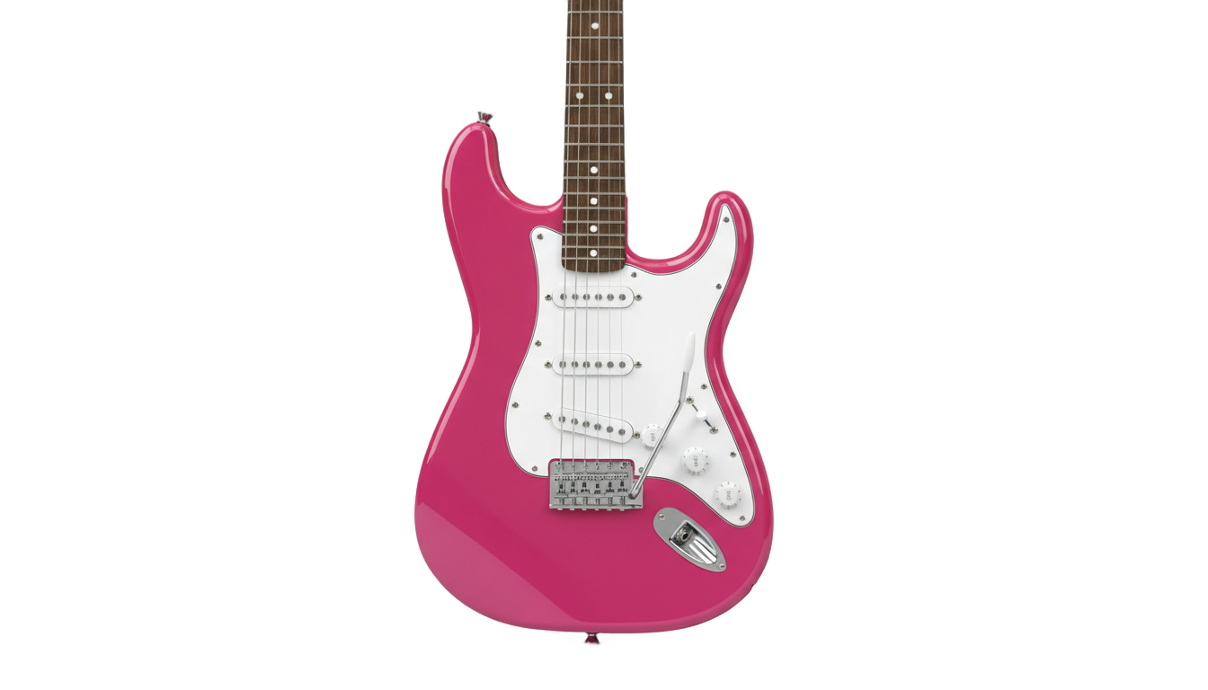 pink electric guitar png PNG transparent background