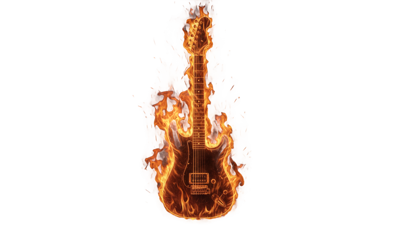 guitar fire png PNG transparent background