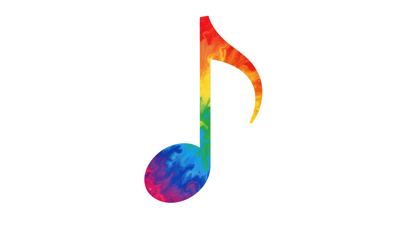 colorful music note png PNG transparent background