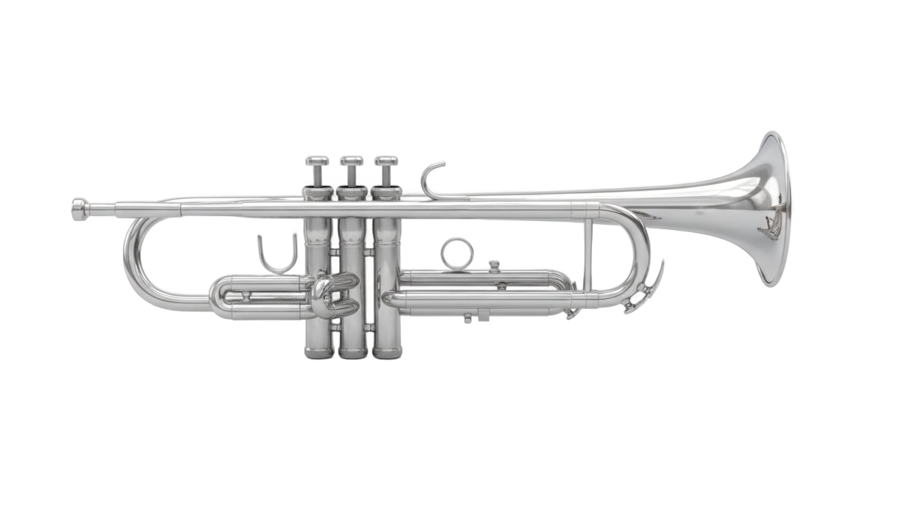 silver trumpet png PNG transparent background