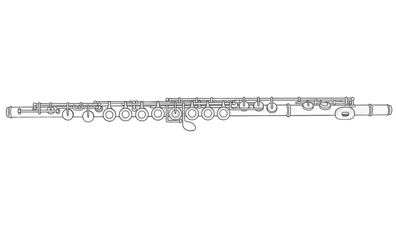 flute outline png PNG transparent background