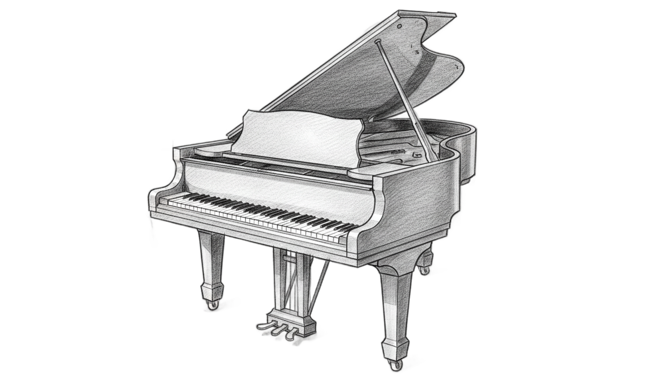 piano drawing png PNG transparent background