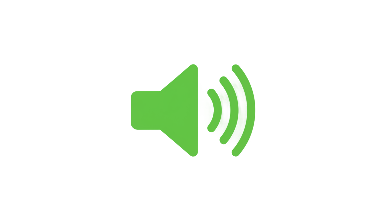 green speaker icon png PNG transparent background