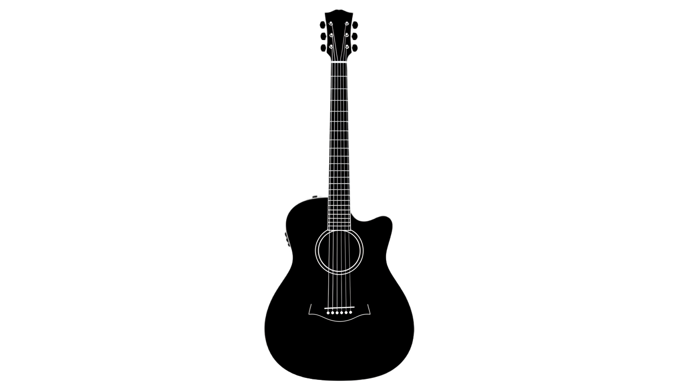 guitar silhouette png PNG transparent background
