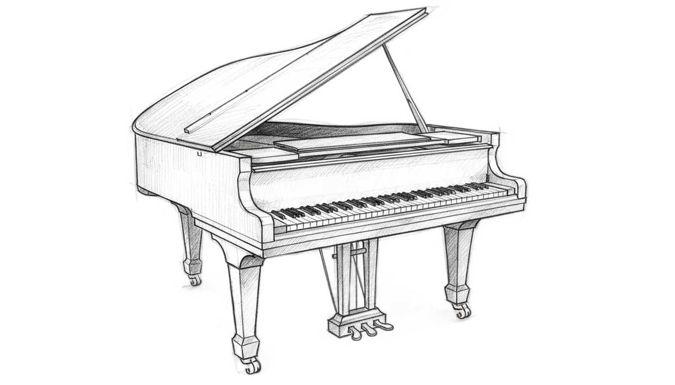 piano dibujo png PNG transparent background