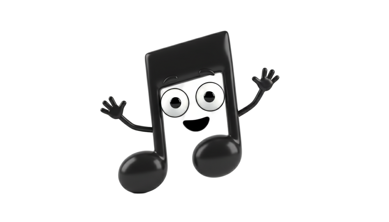 cartoon music note png PNG transparent background