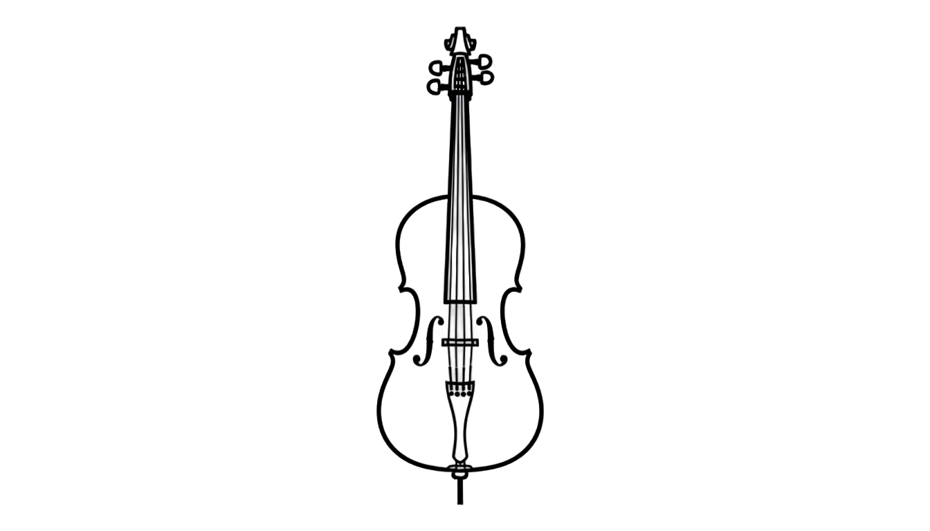 cello silhouette png PNG transparent background