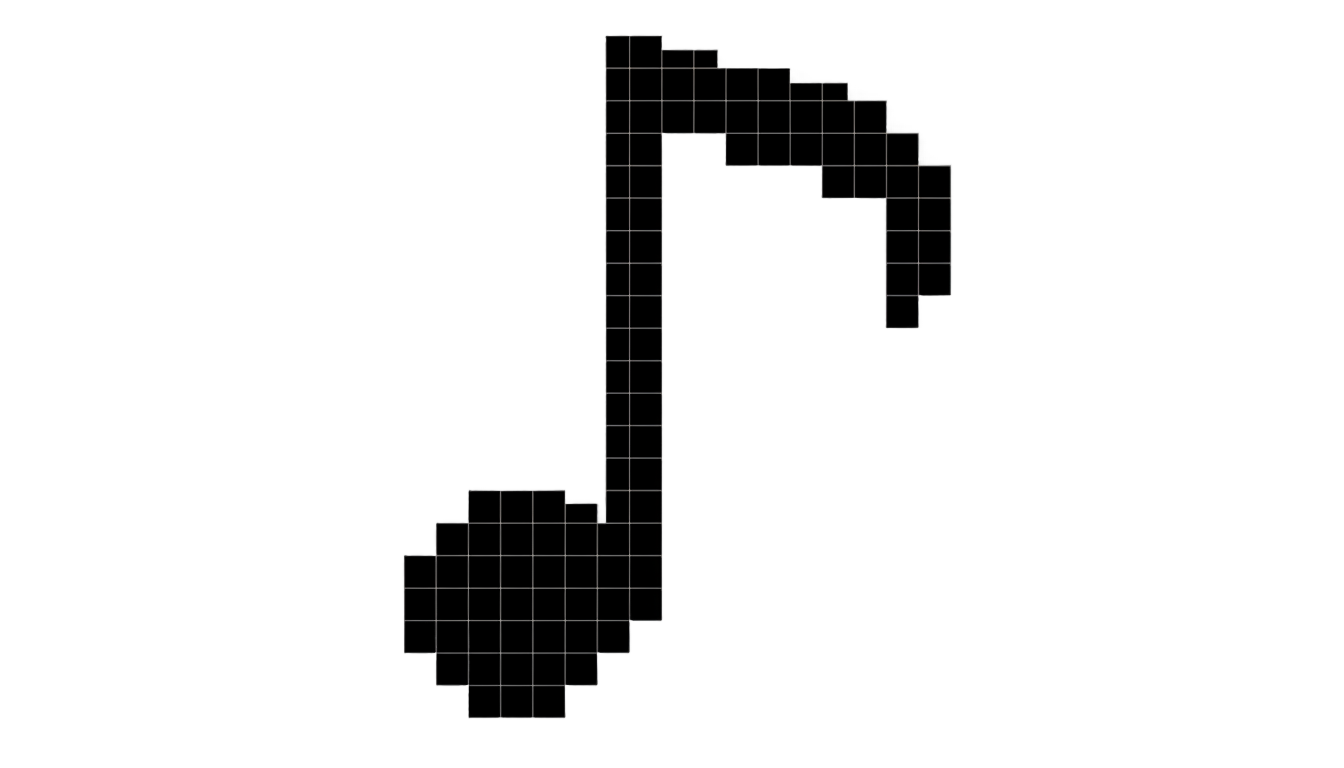 pixel music note png PNG transparent background
