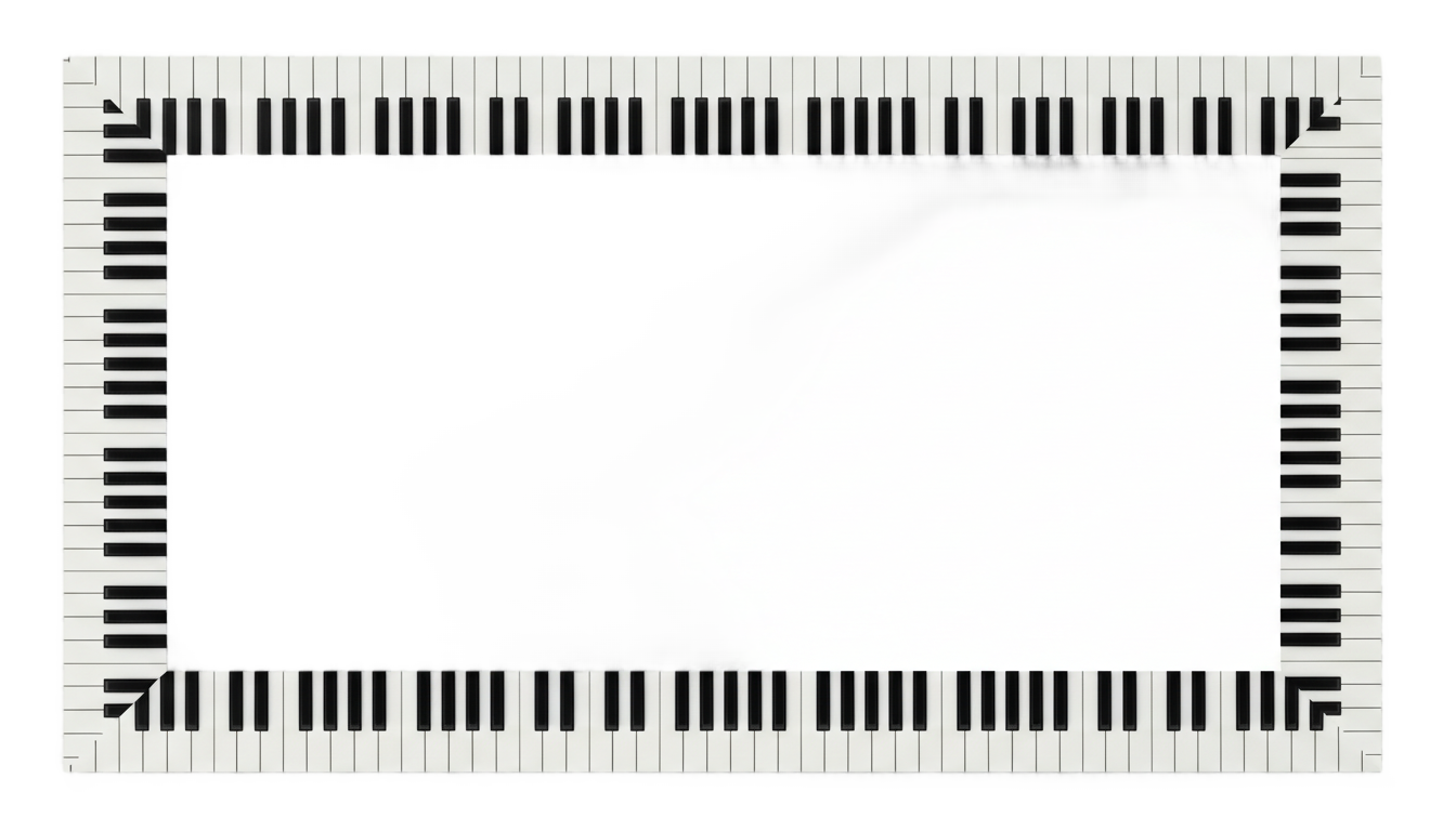 piano border png PNG transparent background