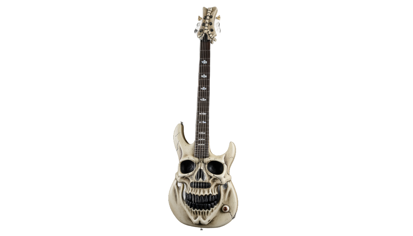 skull guitar png PNG transparent background
