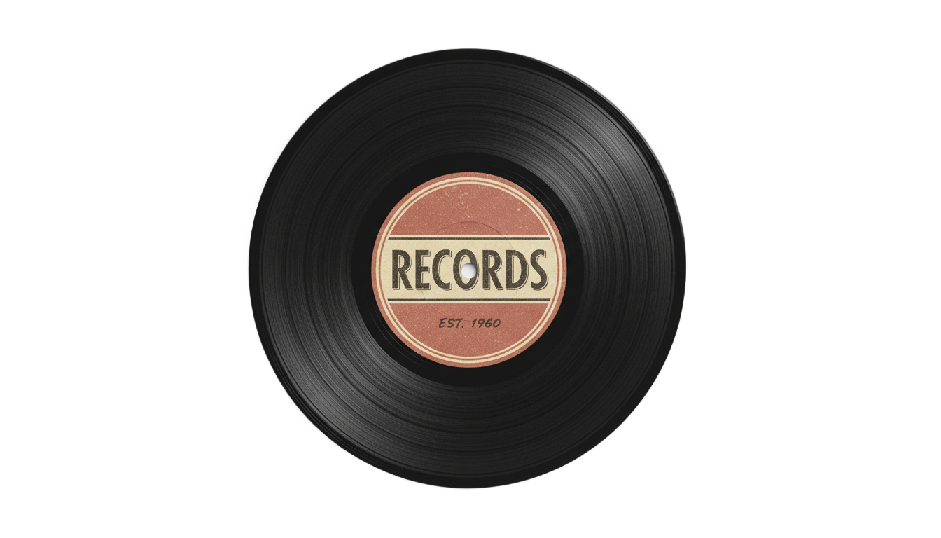 vinyl record logo png PNG transparent background