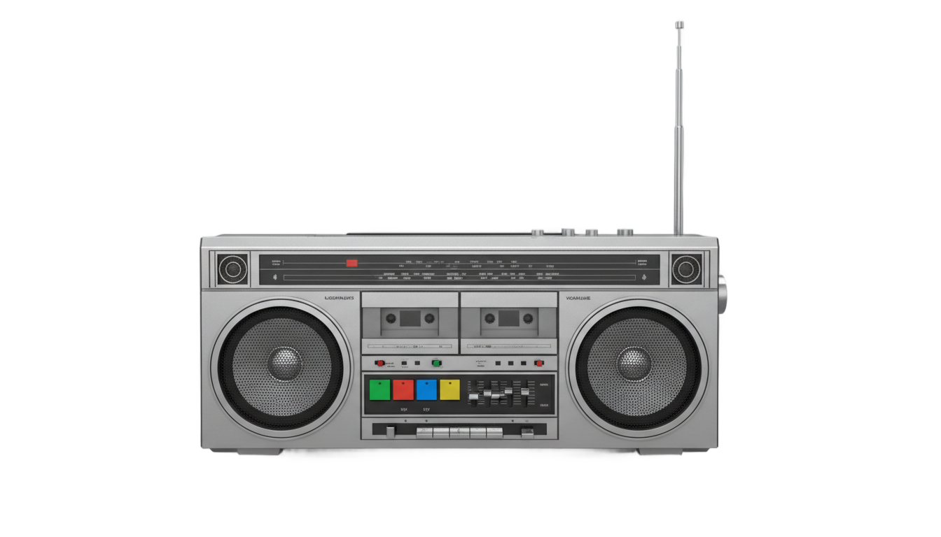 retro boombox png PNG transparent background