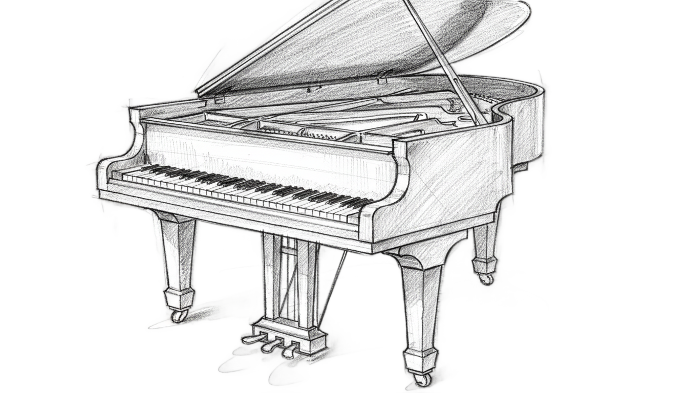piano dibujo png PNG transparent background
