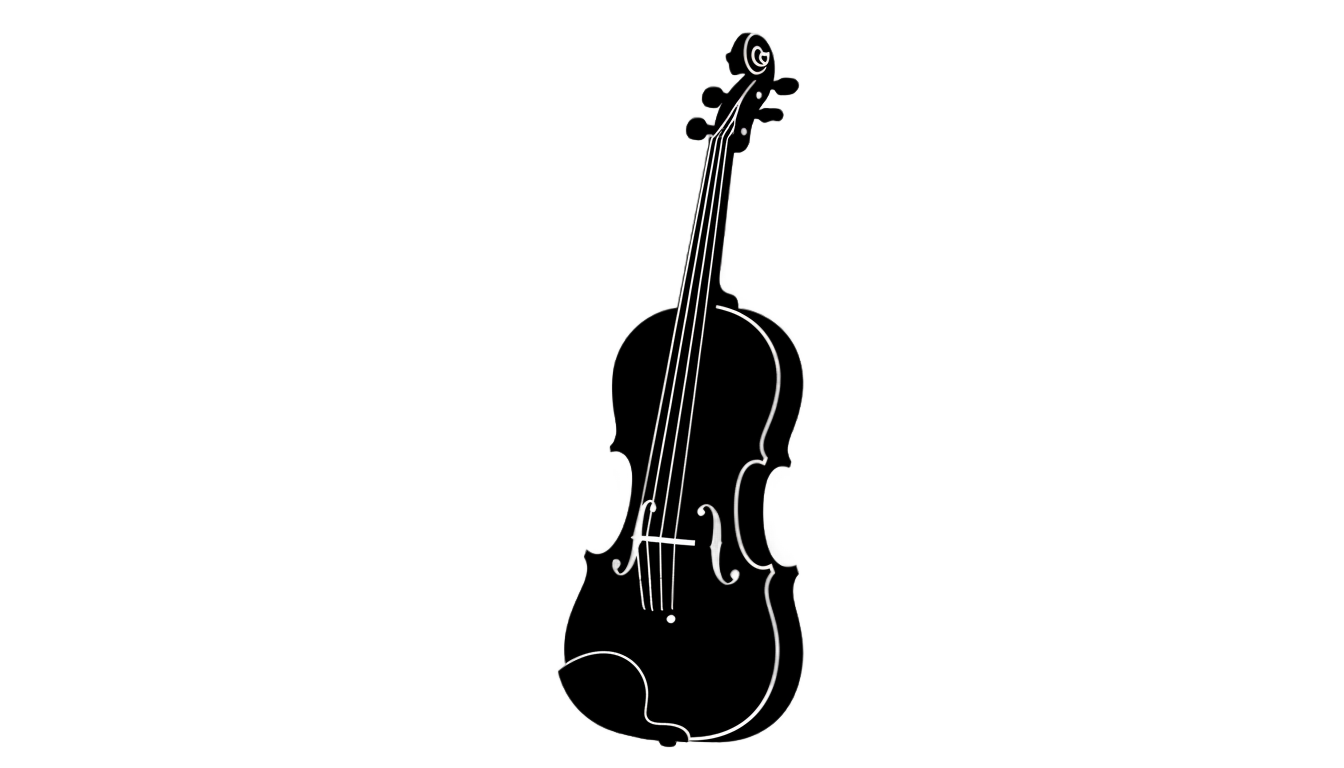violin silhouette png PNG transparent background
