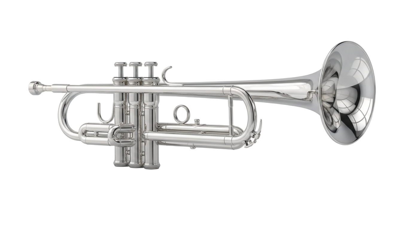 silver trumpet png PNG transparent background