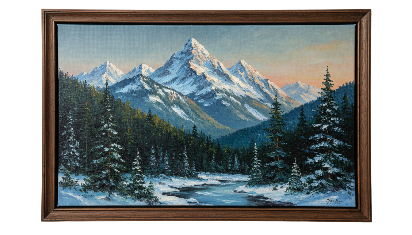 mountain painting png PNG transparent background