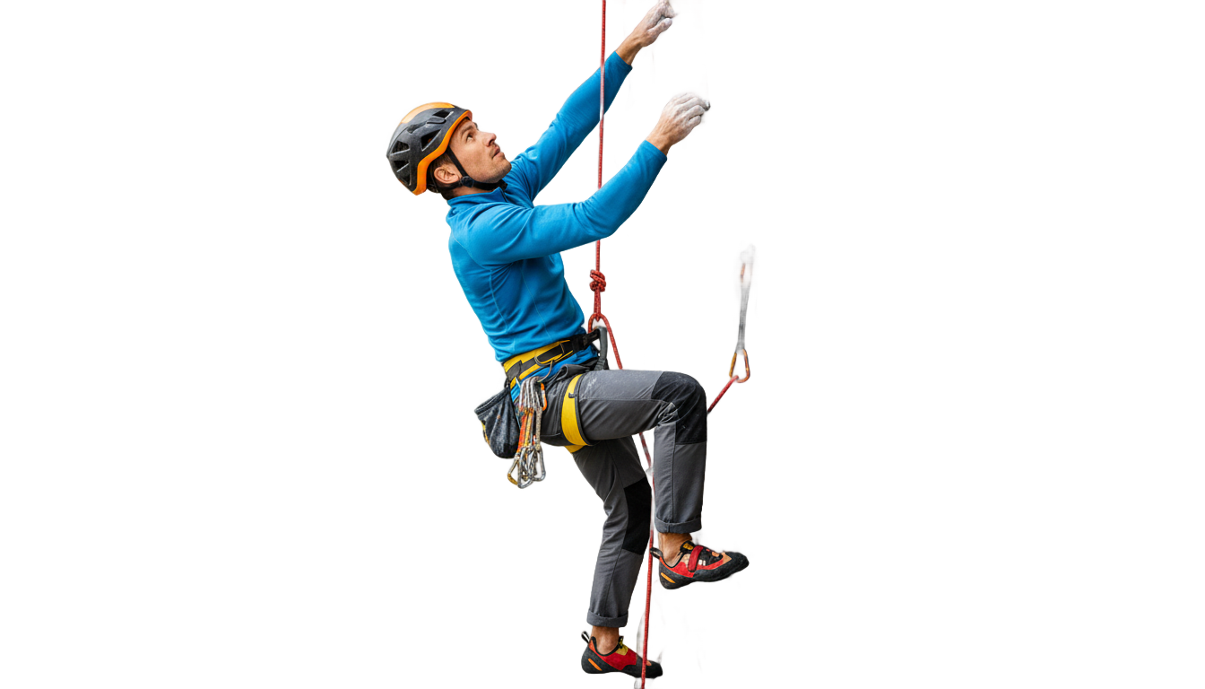 man climbing mountain png PNG transparent background