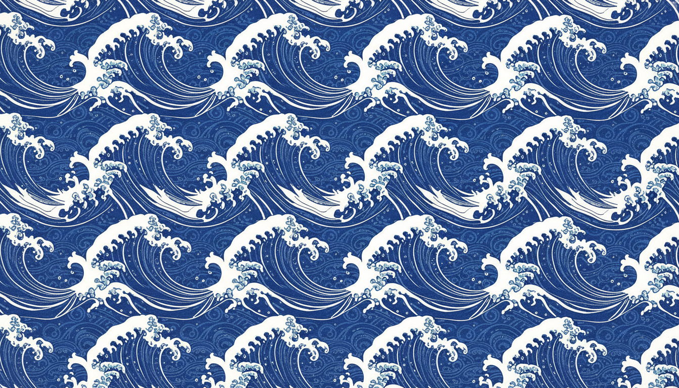 japan wave pattern png PNG transparent background