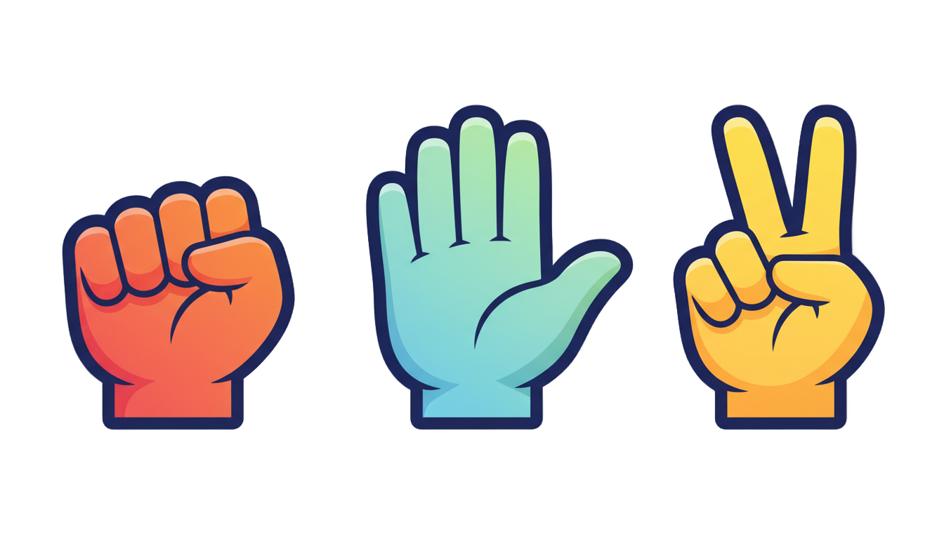 rock paper scissors emoji png PNG transparent background
