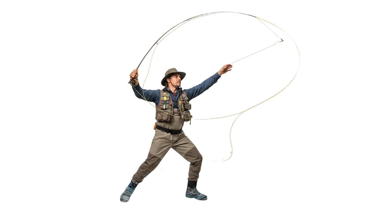 fly river fishing png PNG transparent background
